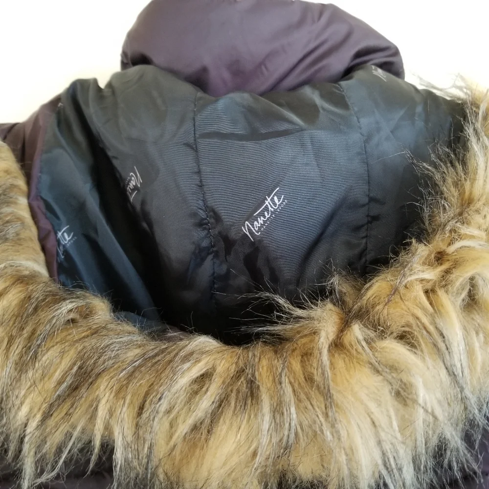 Nanette Lepore Hooded Puffer Coat Belted Size 1X NWT - Picture 9 of 10